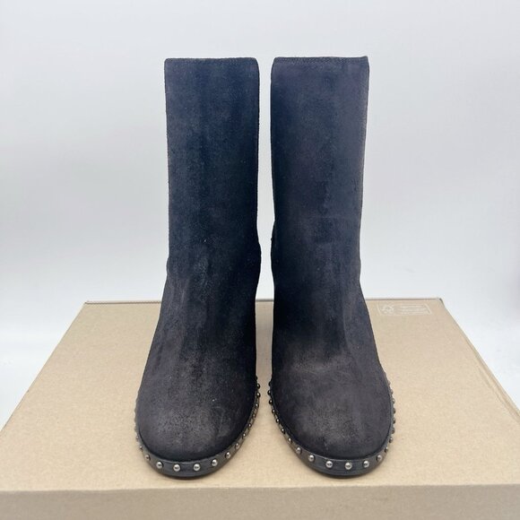 Rag & Bone Romi Studded Waxy Black Suede Chelsea Boots Womens EU 35 US 5 $595 - Picture 6 of 12